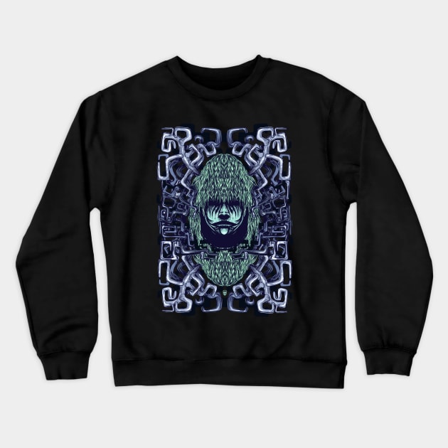 Boy with Labirinth Horns Crewneck Sweatshirt by fakeface